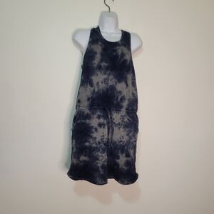 Sundry evereve blue bleach tie dye racerback dress